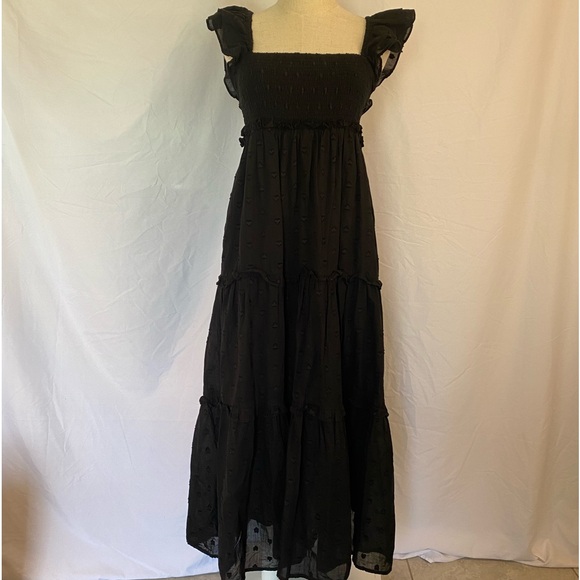 Cleobella Dresses & Skirts - Cleobella 100% Organic Cotton Marilyn Black Ankle Sundress
